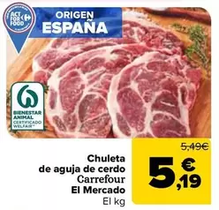 carrefour - Chuleta De Aguja De Cerdo El Mercado