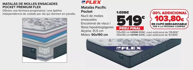 Flex - Colchon Pacific Pocket