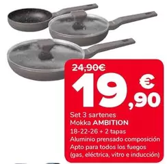 Ambition - Set 3 Sartenes Mokka