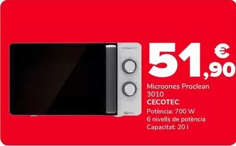 Cecotec - Microones Proclean 3010