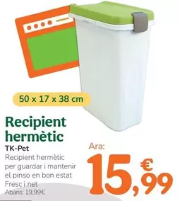 Tk-Pet - Recipient Hermètic