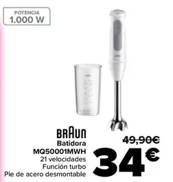 Braun - Batidora MQ50001MWH