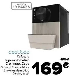 Cecotec - Cafetera Superautomatica Cremmaet Cube