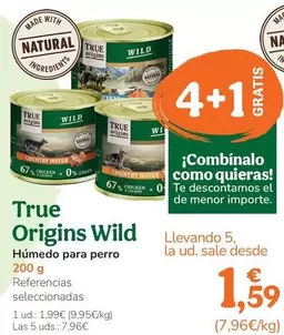 True Origins - Wild Humedo Para Perro