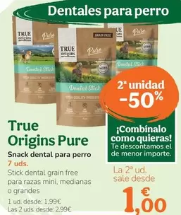 True Origins - Pure Snack Dental Para Perro