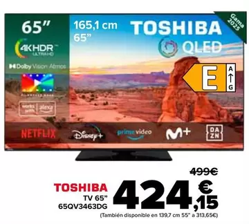 Toshiba - Tv 65" 65QV3463DG