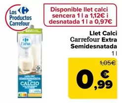 Carrefour Extra - Leche Calcio Semidesnatada