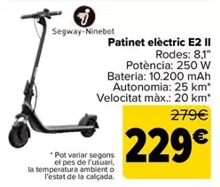 Segway Ninebot - Patinete Eléctrico E2 II