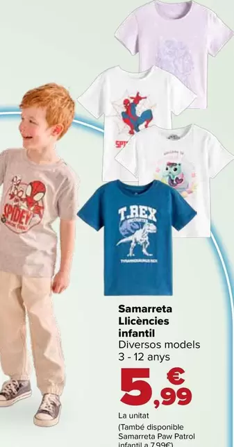Camiseta Licencias Infantil