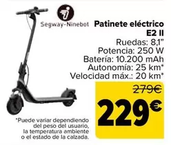 Segway Ninebot - Patinete Eléctrico E2 II