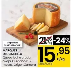 Marqués Del Castillo - Queso Leche Cruda Oveja Curacion 6-7 Meses. Origen Zamora