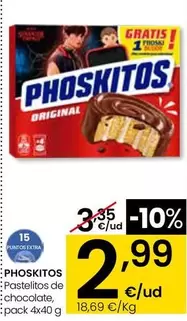 Phoskitos - Pastelitos De Chocolate Pack 4 X 40 G