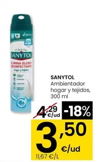 Sanytol - Ambientador Hogar Y Tejidos, 300 Ml