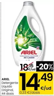 Ariel - Detergente Líquido Original, 44 Dosis