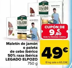 Legado Elpozo - Maletin De Jamon O Paleta De Cebo Iberico 50% Raza Iberica