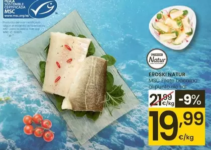 Eroski Natur - MSC Filete Bacalao Al Punto De Sal