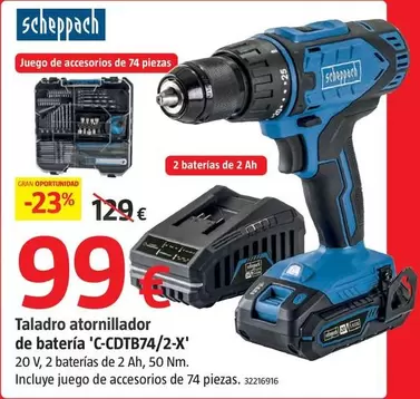 Taladro Atornillador De Batería 'C-CDTB74/2-X'