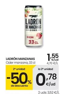 Ladrón De Manzanas - Cider Manzana, 33 Cl