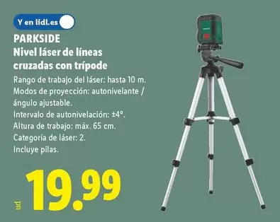 Parkside - Nivel Láser De Líneas Cruzadas Con Tripode