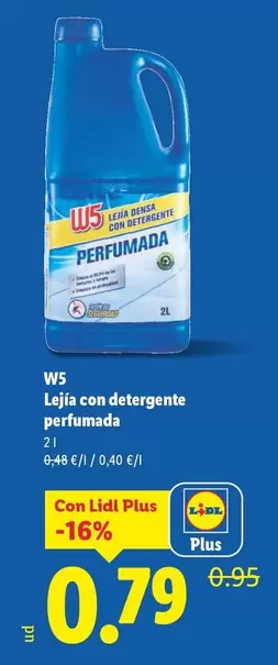 W5 - Lejía Con Detergente Perfumada