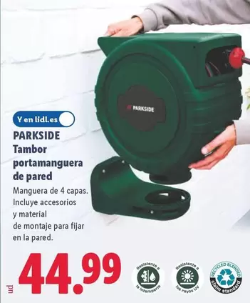 Parkside - Tambor Portamanguera De Pared