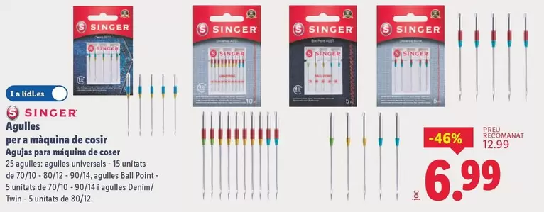 Singer - Agujas Para Máquina De Coser