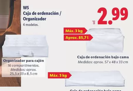 W5 - Caja De Ordenación/Organizador 