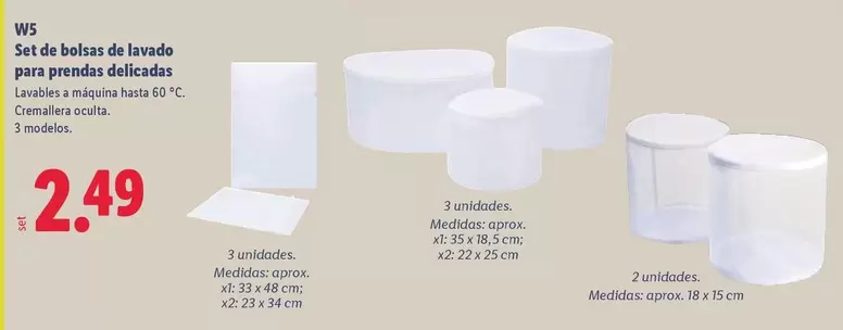 W5 - Set De Bolsas De Lavado Para Prendas Delicadas