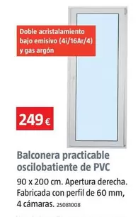 Balconera Practicable-oscilobatiente De PVC 