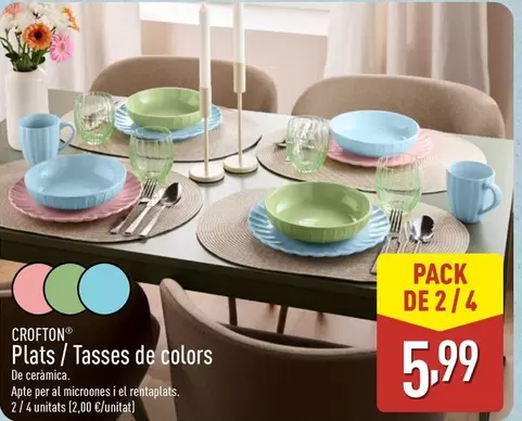 Crofton - Plats/Tasses De Colors
