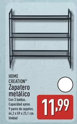 Home Creation - Zapatero Metalico