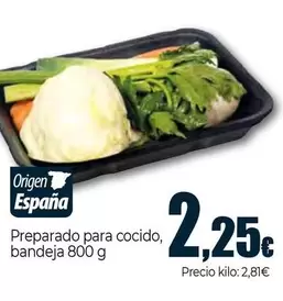 Preparado Para Cocido, Bandeja