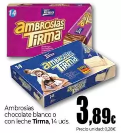 Tirma - Ambrosias Chocolate Blanco O Con Leche