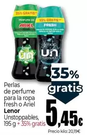 Lenor/Ariel - Perlas De Perfume Para La Ropa Fresh/Unstoppables