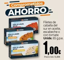 Unide - Filetes De Caballa Del Sur En Aceite, Escabeche O Con Tomate