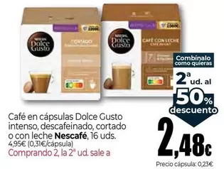 Nescafé - Café En Cápsulas Dolce Gusto Intenso, Descafeinado, Cortado O Con Leche 