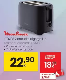 Moulinex - Tostador 2 Ranuras LT2M08