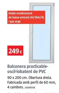 Balconera Practicable-oscilobatiente De PVC 