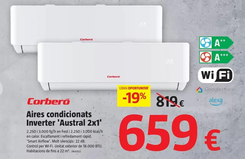 Corberó - Aire Acondicionados Inverter 'Austral 2x1'