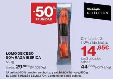 El Corte Inglés - Lomo De Cebo 50% Raza Iberica