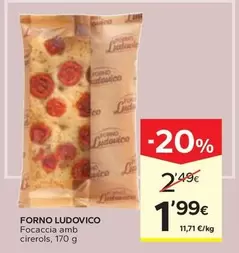 Forno Ludovico - Focaccia Amb Cirerols