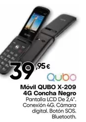 Qubo - Móvil X-209 4g Concha Negro