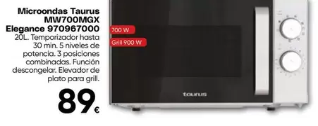 Taurus - Microondas MW700MGX
