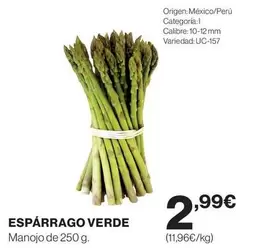 origen - Esparrago Verde