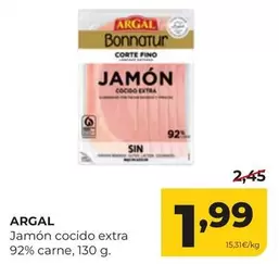 Argal - Jamon Cocido Extra 92% Carne