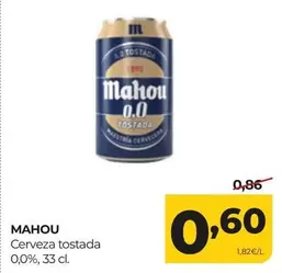 Mahou - Cerveza Tostada 0,0%