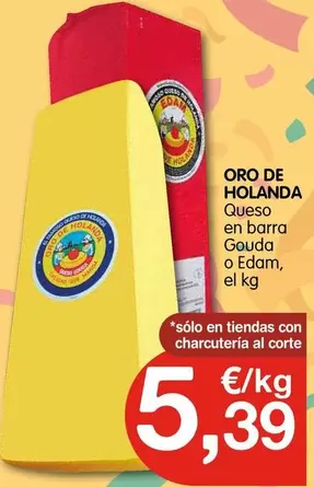 Oro de Holanda - Queso En Barra Gouda O Edam