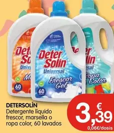 Detersolín - Detergente Liquido Frescor, Marsella O Ropa Color