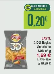 Lay's - 3 D's Bugles Snacks De Maiz