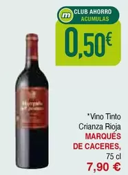 Marqués de Cáceres - Vino Tinto Crianza Rioja